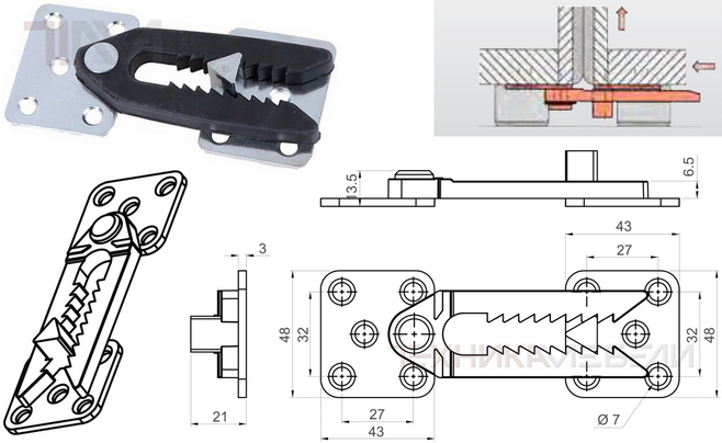 132DA Соединитель секционный, разъемный (комплект)
